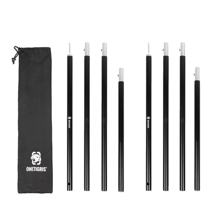 Outdoor Camping Tent Poles, 160cm, Adjustable, 7075 Aluminum Alloy, 2-Pole Set