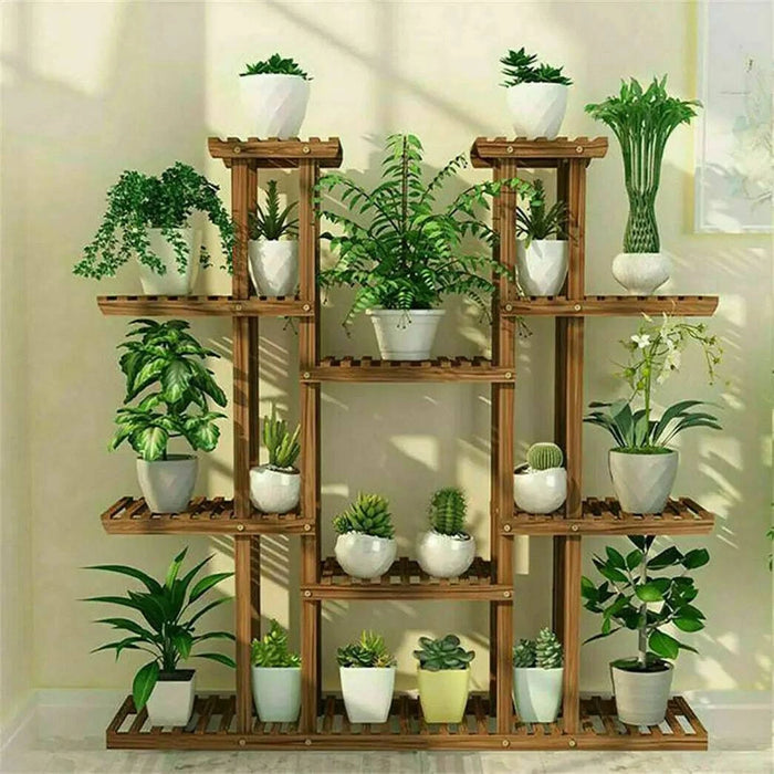 Classic Artwork Tiered Plant Stand, Enhancing Visual Interest