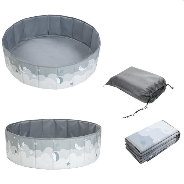 Portable Ball Pool for Kids Birthday Gray