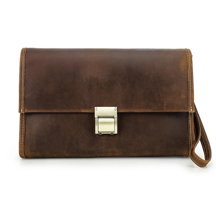 Leather Clutch Wallet with Password Lock