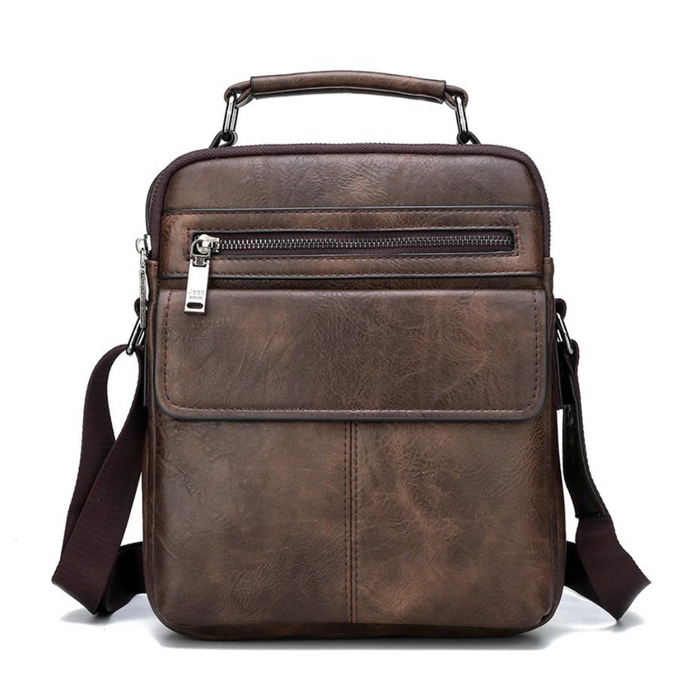 Brown Leather Crossbody Shoulder Bag