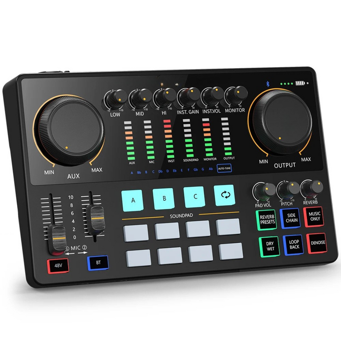 Portable 2-Channel DJ Mixer Interface