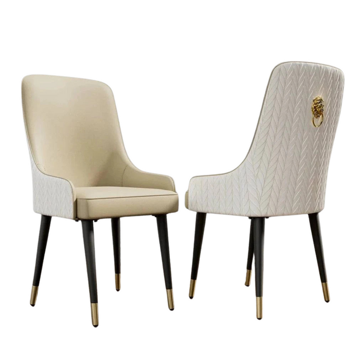 Modern Cream Dining Chairs - Set of 2