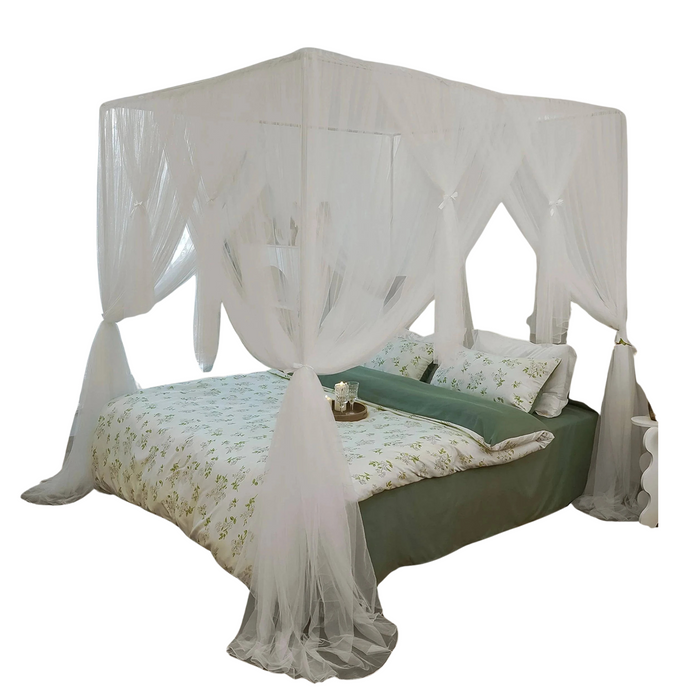 Queen Mosquito Net Canopy Bed Set