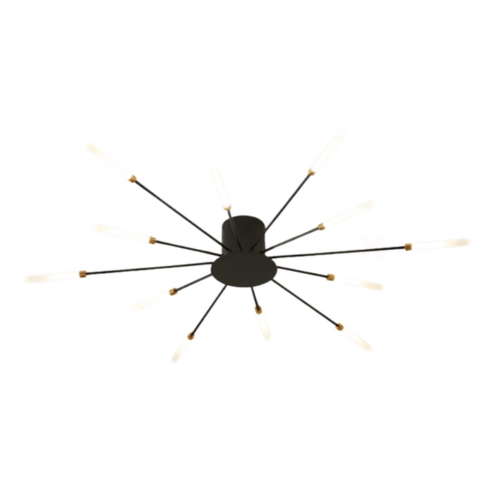 Black Nordic LED Ceiling Light 12 Heads