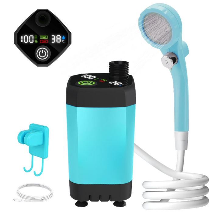 Portable Camping Shower Pump with Display