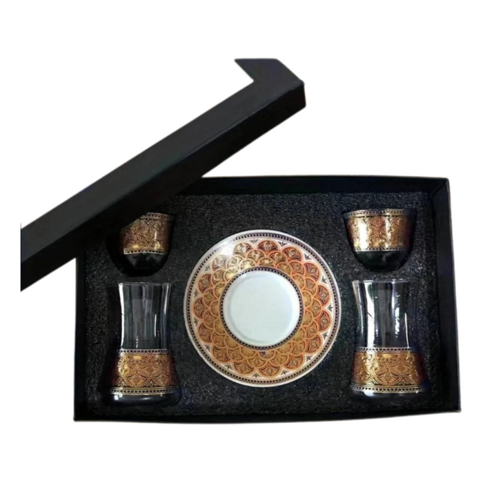 Luxury Turkish Glass Coffee Cup Set