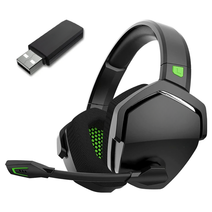 Green Wireless Gaming Headset with Mic
