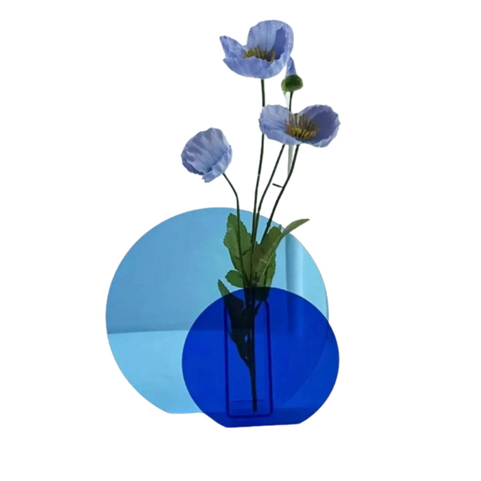 Acrylic Round Vase Set Minimalist Decor