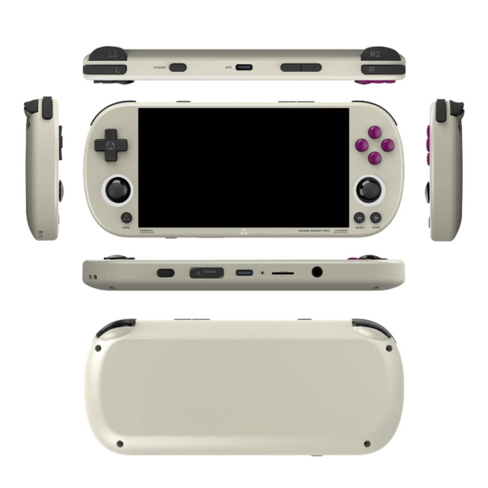 Handheld Game Console 5'' IPS Screen Linux System with Joystick and RGB Lighting, Retro Video Game Player -Trimui Grey