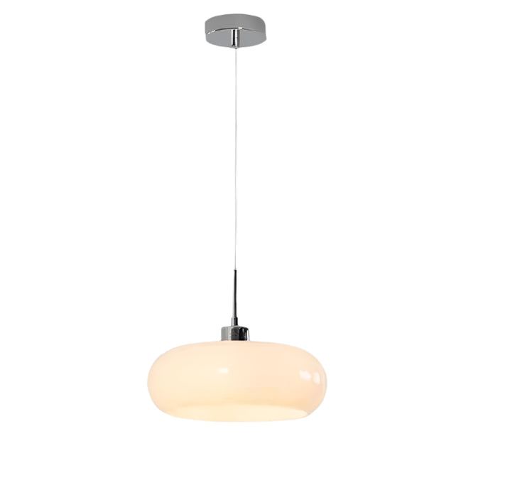 Decorative White LED Pendant Light – Modern Retro Style, AC Powered White
