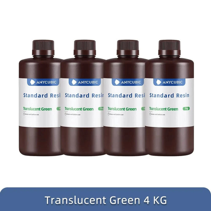 4KG bottle of high precision UV resin for 3D printers, quick curing LCD printing material in transparent green color