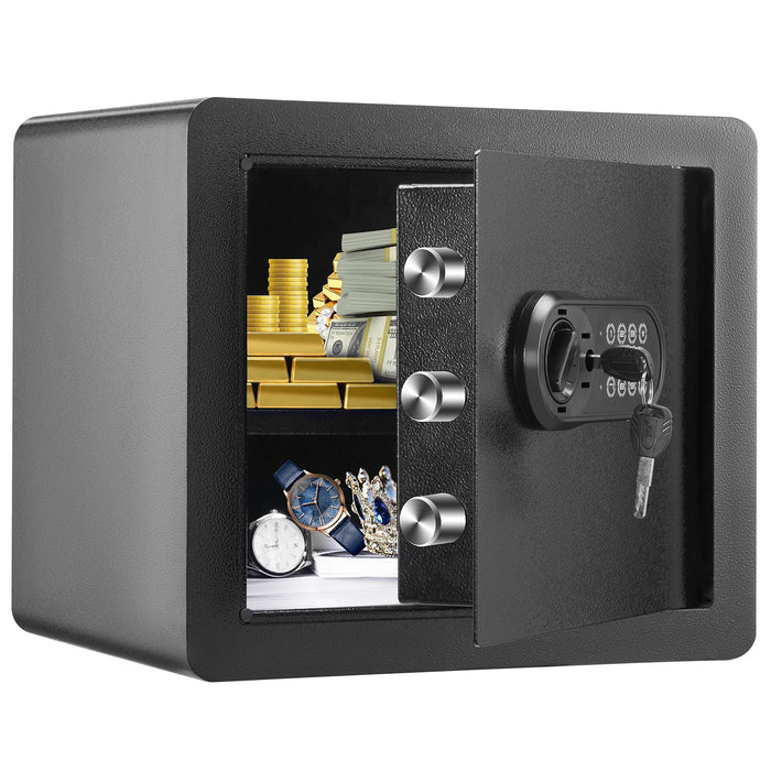 05 Cubic Meter Electronic Safe Box with Digital Keypad, Override Keys, Secure Storage for Money, Jewelry, Documents, and Valuables