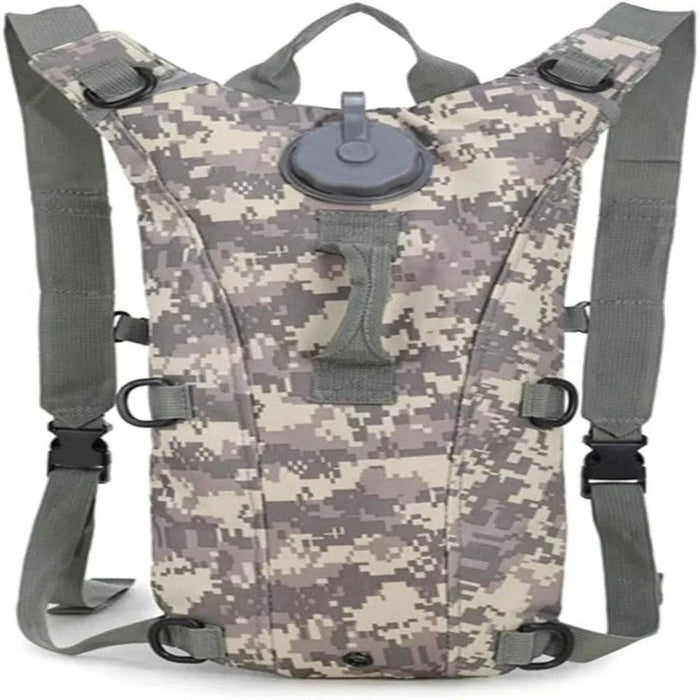 Durable Portable Military Tactical Water Bag Backpack in ACU Digital pattern for outdoor adventures