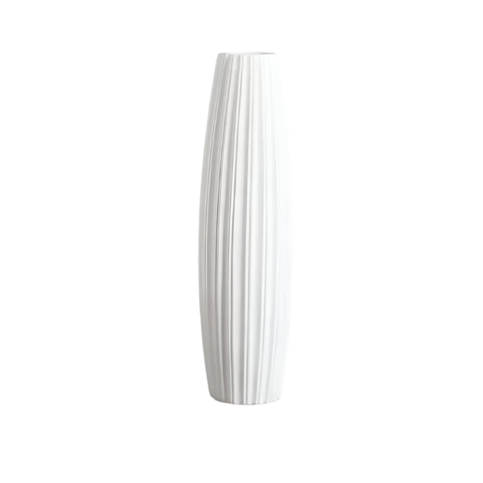 Stripe 61cm Ceramic Floor Vase for Modern Interiors
