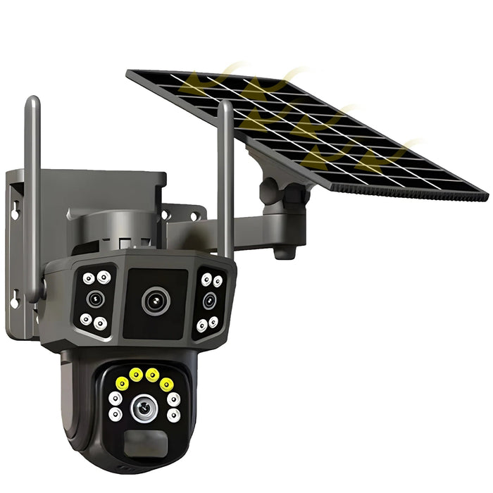 4K Dual Lens 10X Outdoor WIFI Solar CCTV Camera with 4G SIM 8MP security camera capturing sharp, vivid images for reliable surveillance
