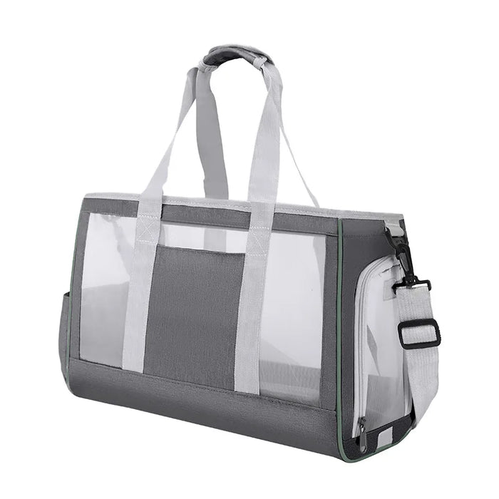 Outdoor Cat & Dog Carrier Grey 44x18x30cm