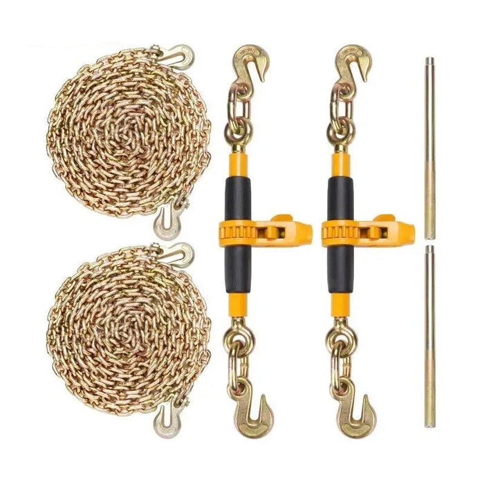 2PCS Ratchet Chain Binder designed for securing heavy loads during transportation