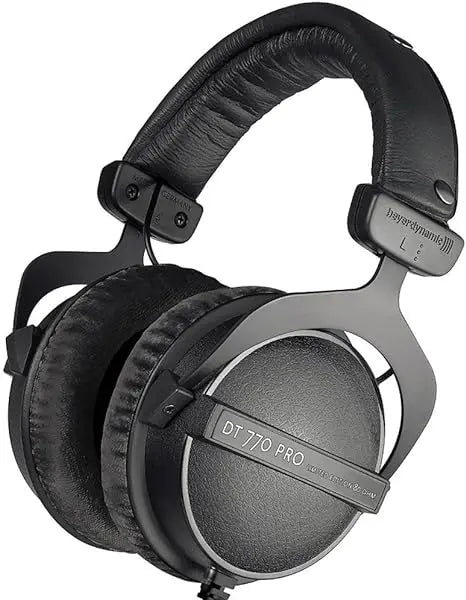 Closed-Back 250Ω Wired Headphones for Mixing & Recording 80 ohm