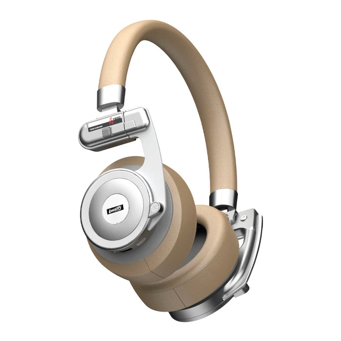Silver Bluetooth Headphones with ANC, App Support, Volume Control