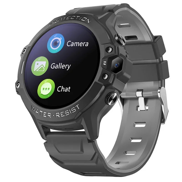 black Kids 4G Smartwatch with SIM, Video Call & Safety Features