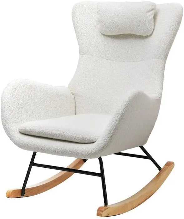 Comfortable Rocking Chair Seat Reclining Lounge Armchair for Living & Bedroom