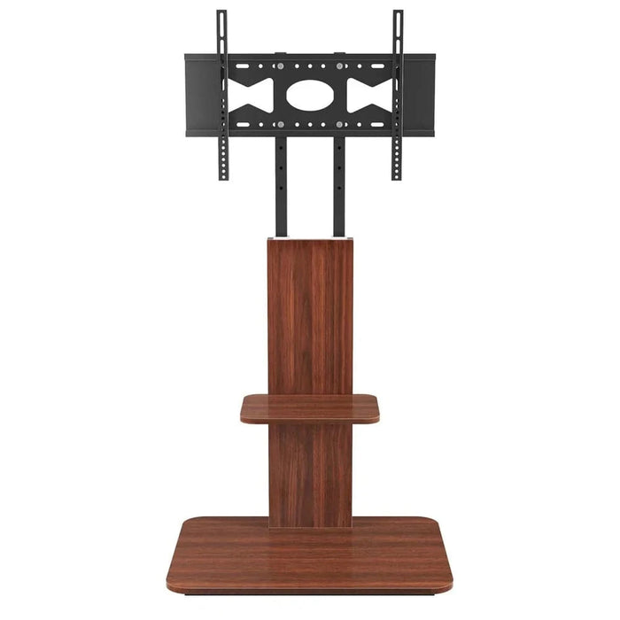 Universal Wood Floor TV Stand with Mount for 32-65 Inch TVs, Height Adjustable, VESA 60 x 40 cm - FLUXA