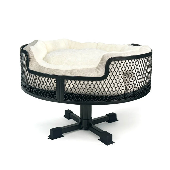 Stainless Steel Cat Desk Hammock with Donut Cushion