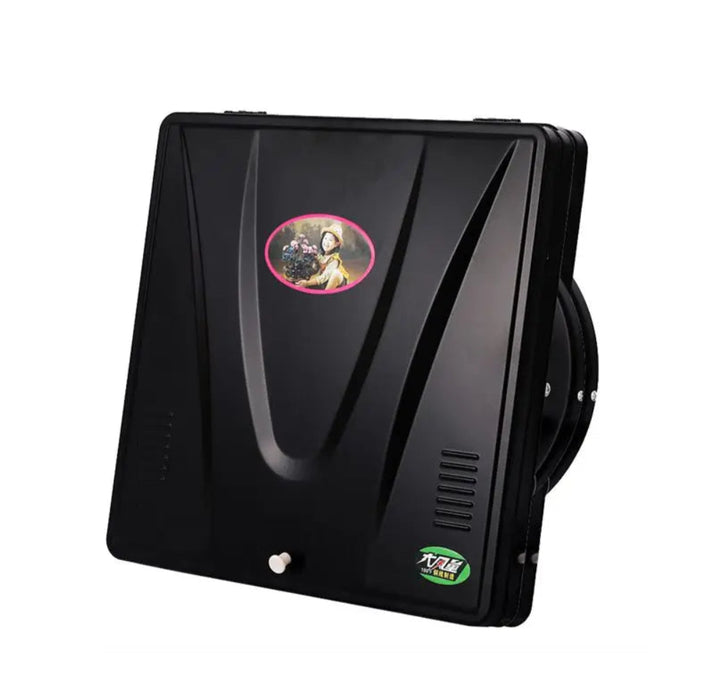 10-inch Grey Exhaust Fan with Oil Box and Speed Control