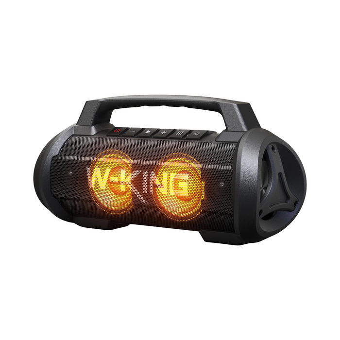125W Portable Bluetooth Speaker with Mic, Bass & LED Lights