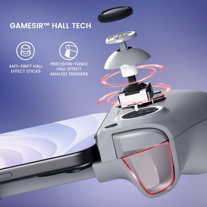 Mobile Game Controller with Hall Effect Joysticks & Triggers
