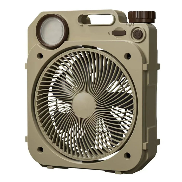 Outdoor USB Fan 10000mAh with Rotating Head and Light