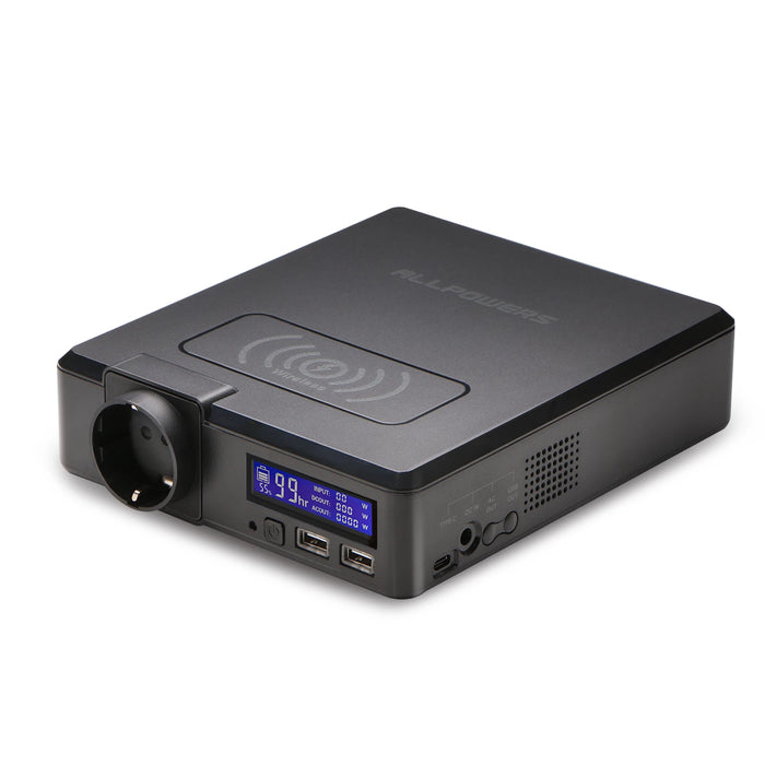 Compact and Portable Power Station with Multiple Charging Ports and LCD Display