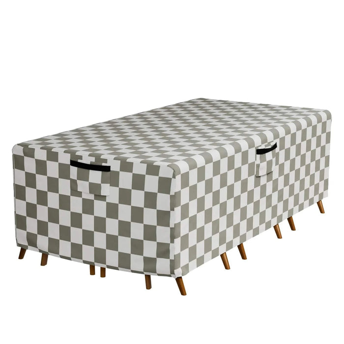 Stylish and versatile checkered style furniture cover for gardens and patios