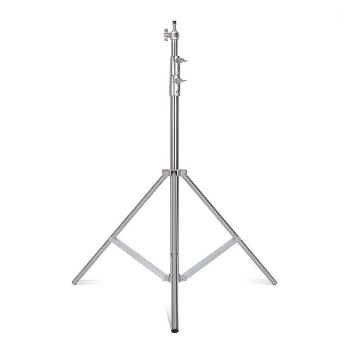 Adjustable height stainless steel tripod stand for versatile shooting angles