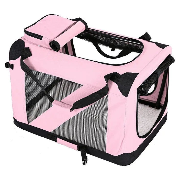 Breathable Dog Car Cage for Travel & Outdoor Use
