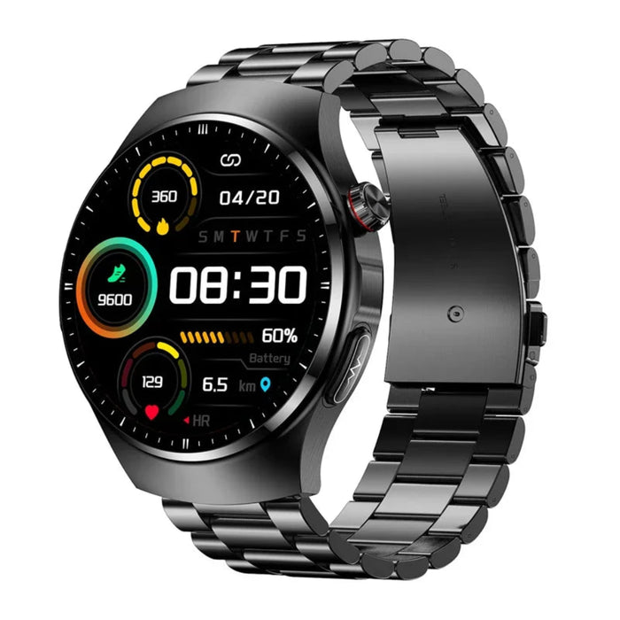 Smart Watch Black Steel with Call, Heart Rate & Sleep Tracker Black Steel