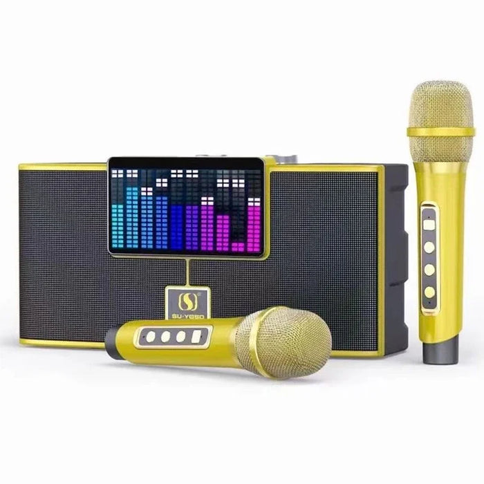 Portable Bluetooth Karaoke Speaker with RGB Lighting & Subwoofer