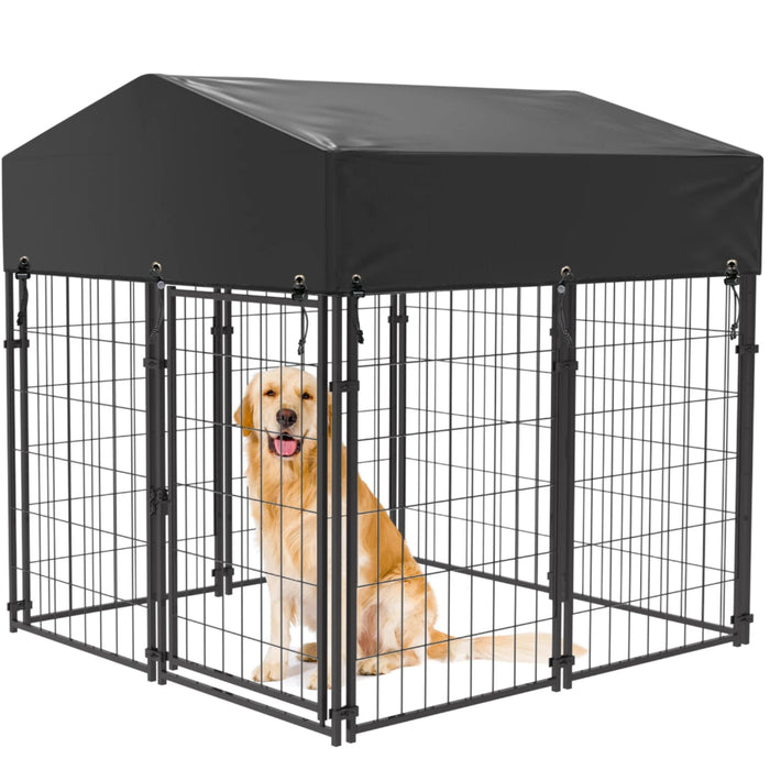 Waterproof Outdoor Dog Cage with Strong Latches & Stakes L-47x50x50in