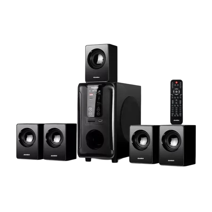 Home Theater Soundbar with 3D Surround, FM Radio, Remote & USB Playback