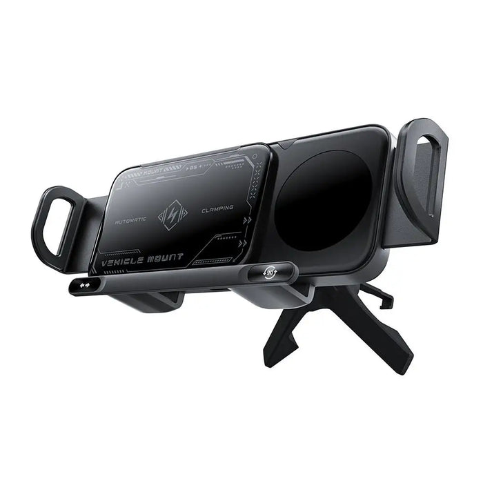 360° Car Phone Holder with Fast Wireless Charging, Black