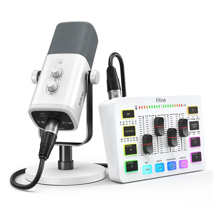 Streaming Studio Set with Audio Mixer and USB Mic for PC