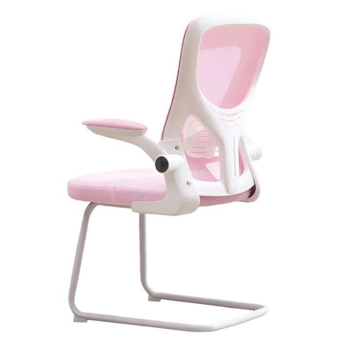 Executive Study Chair Rotating Base with Lift & Support Pink with White