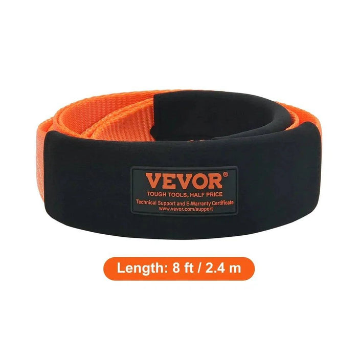 Compact and portable tow strap for off-road recovery, road trips, or emergencies