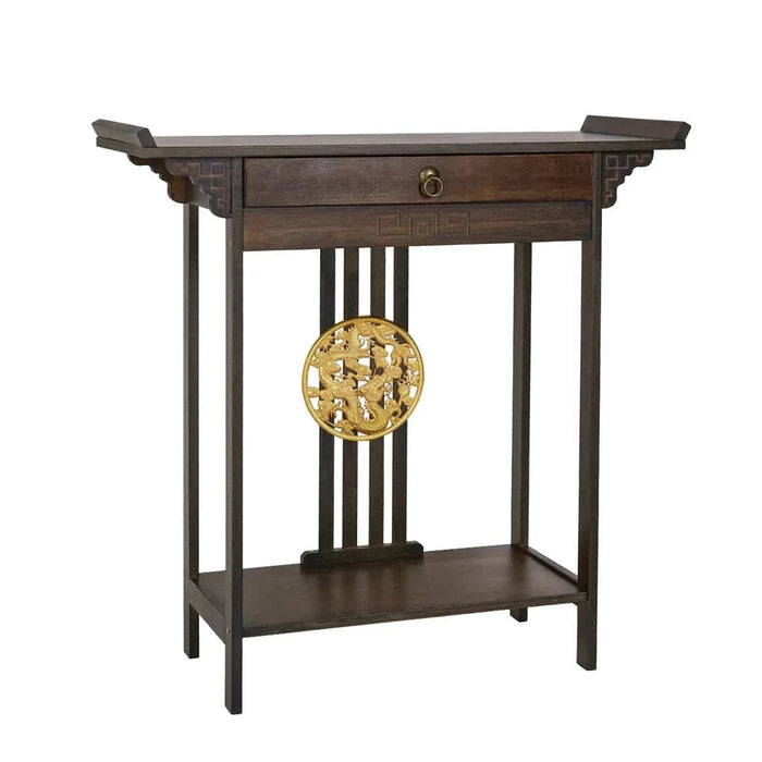 Classic, retro, and antique design console table suitable for foyer, entryway, sofa side, or living room