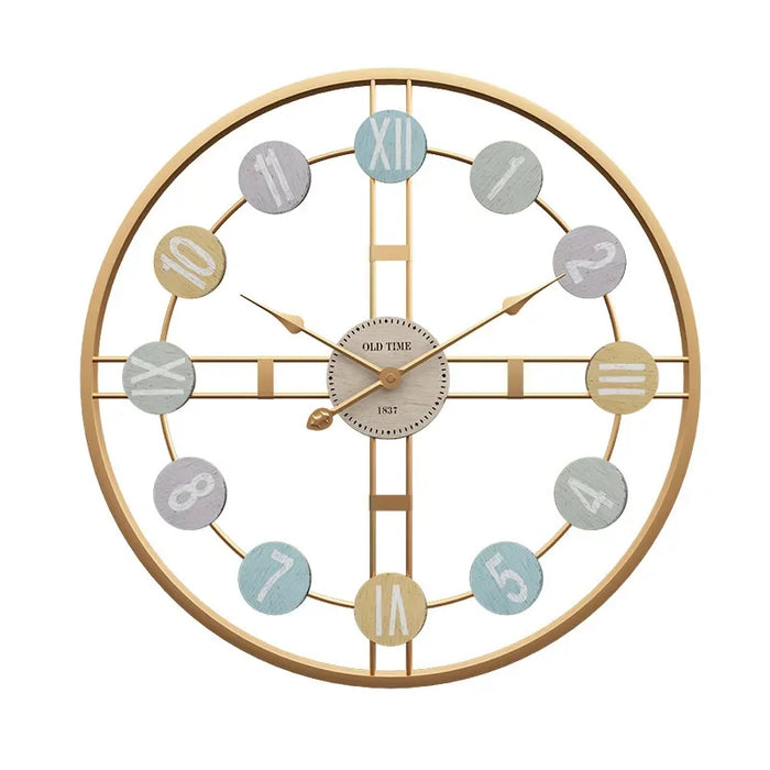 Modern Decorative Wall Clock with Silent Movement, 24-Hour Display
