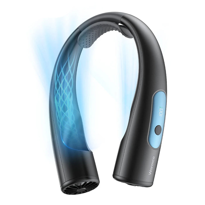 10000mAh Portable Neck Fan – 4-Speed Wearable Cooling Black