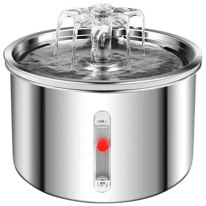 Stainless Steel Pet Water Fountain with Automatic Function and Easy Clean Design