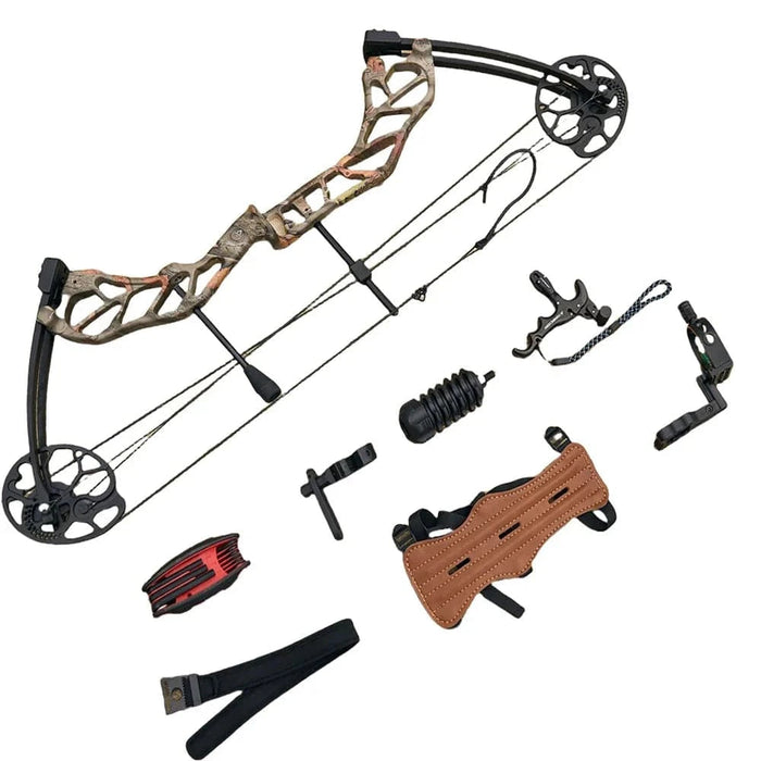 Adjustable Compound Bow Set Archery 320 FPS Camo Color Set