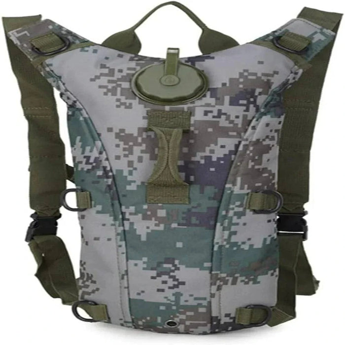 Versatile water bag backpack for hiking, cycling, climbing, and camping, with convenient back pouch for storing essentials
